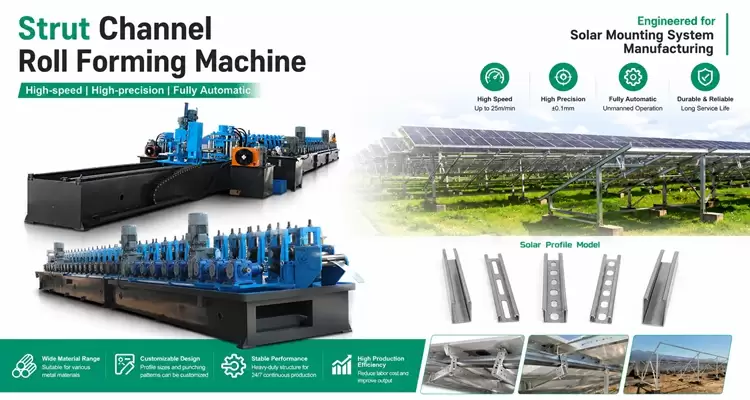 oll forming machine for solar structure Solar bracket roll forming machine
