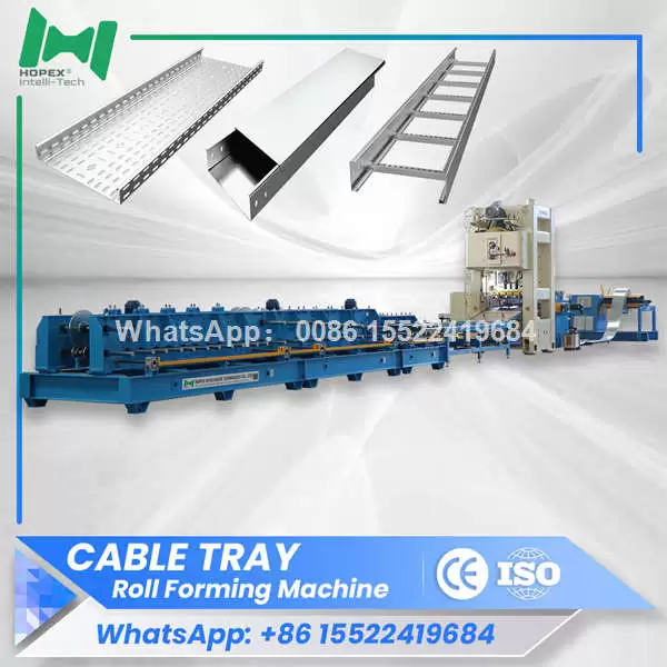 Cable tray making machine with punching system