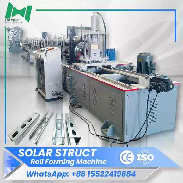 Solar channel roll forming machine