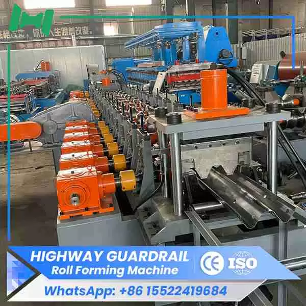 W beam crash barrier machine