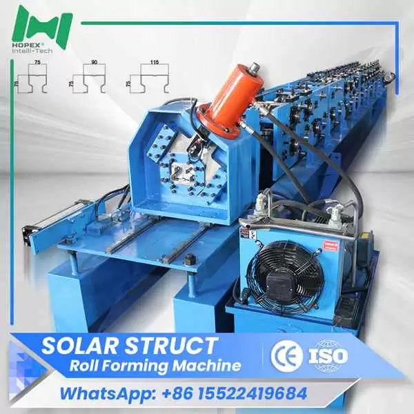 Upright rack roll forming machine