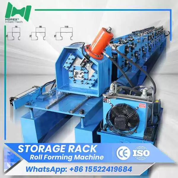 Upright rack roll forming machine