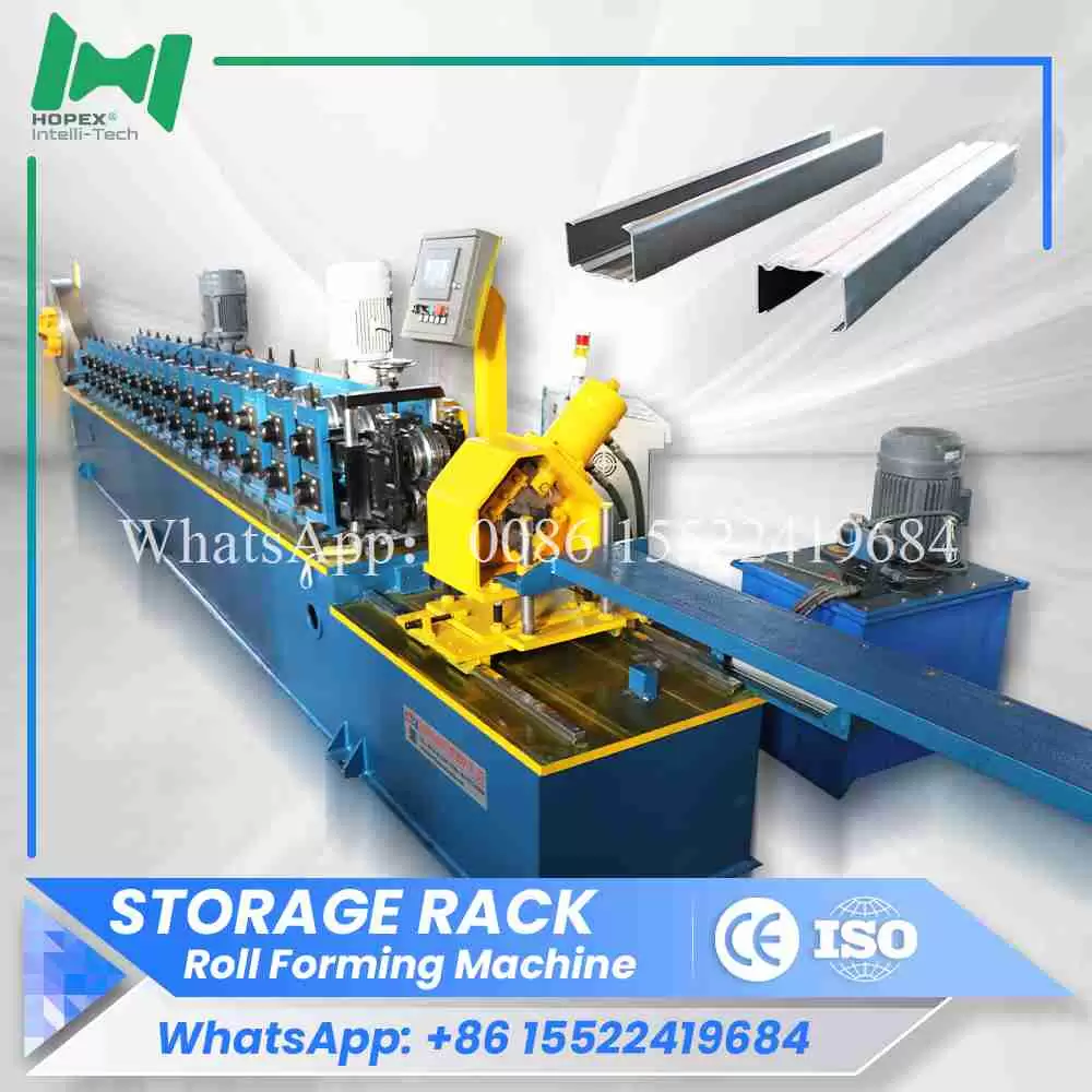 Storage Rack Beam Roll Forming Machine Production Line For Making Storage Rack Beams