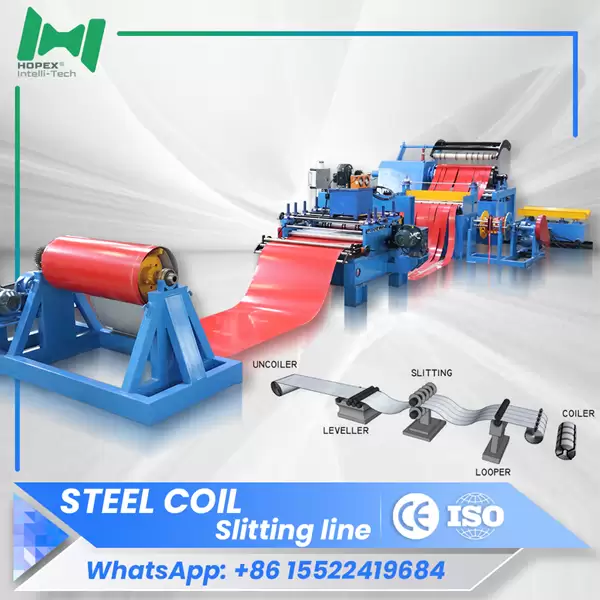 Steel coil slitting machine