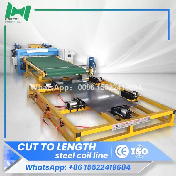 Steel coil cut to length line