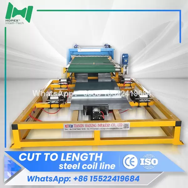 Steel coil cut to length line