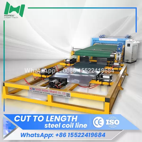 Steel coil cut to length line