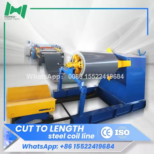 Steel coil cut to length line